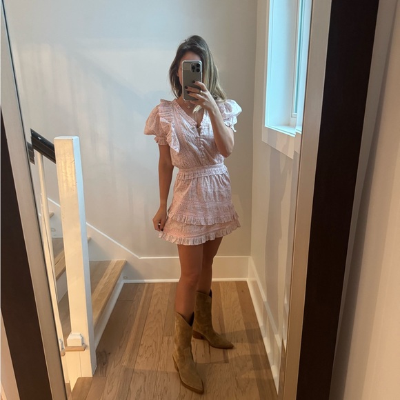 LoveShackFancy Ruffled Mini Dress - Picture 2 of 4